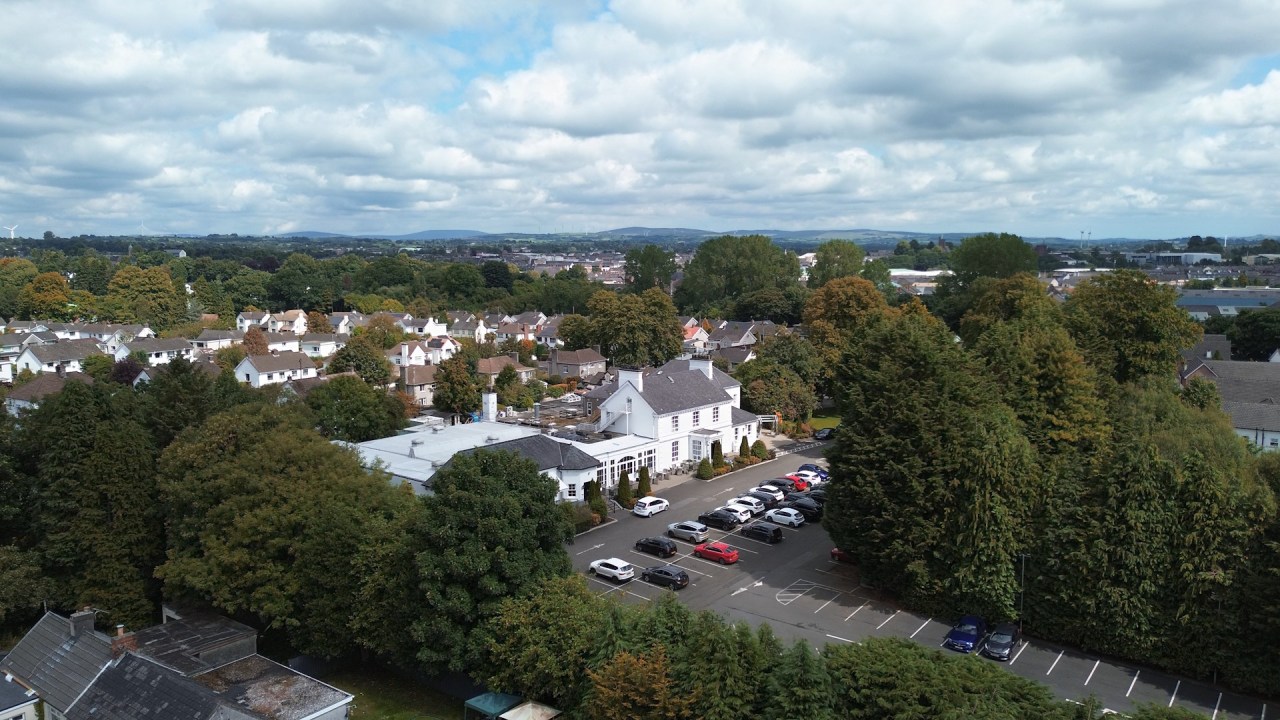Aerial shot of Leighinmohr House exterior